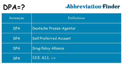 what does dpa stand for.